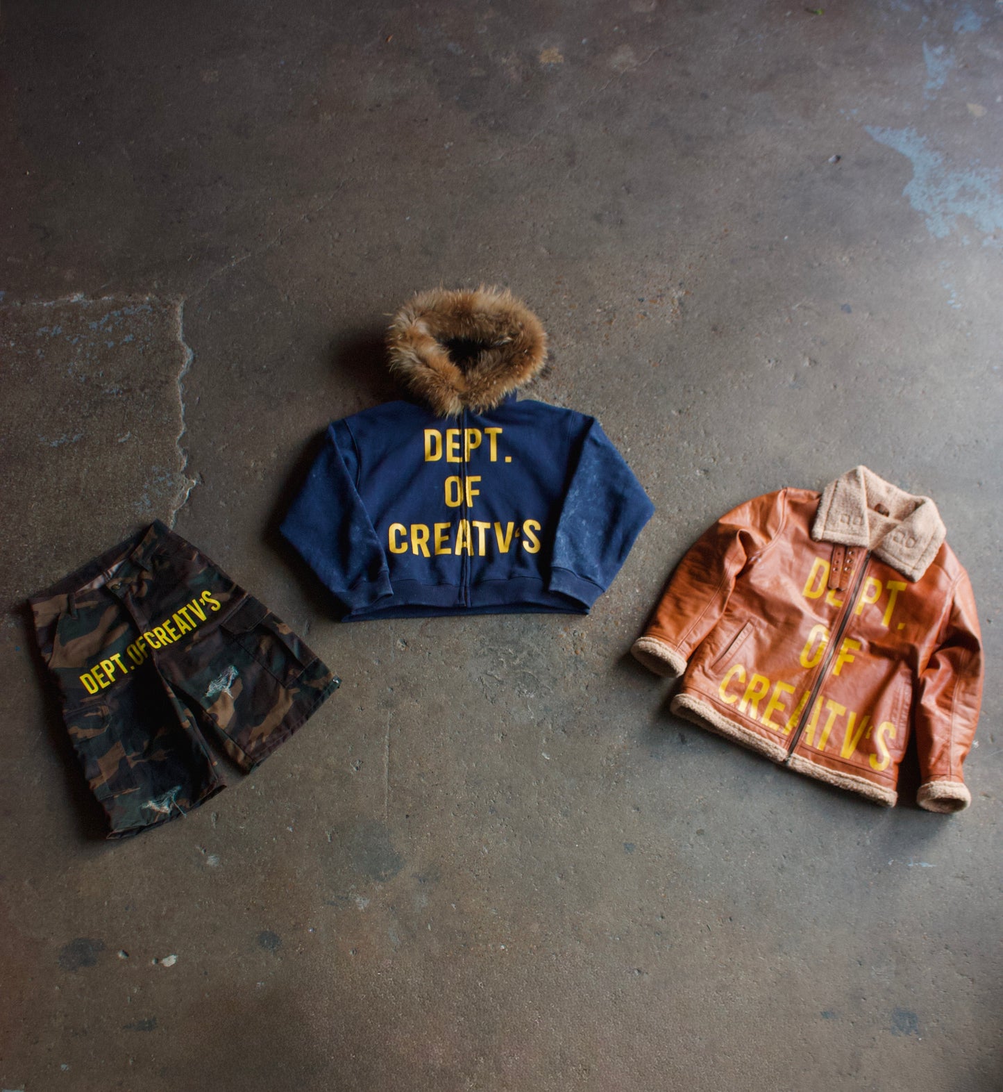 DEPT. OF CREATV’S FUR HOODED FULL ZIP