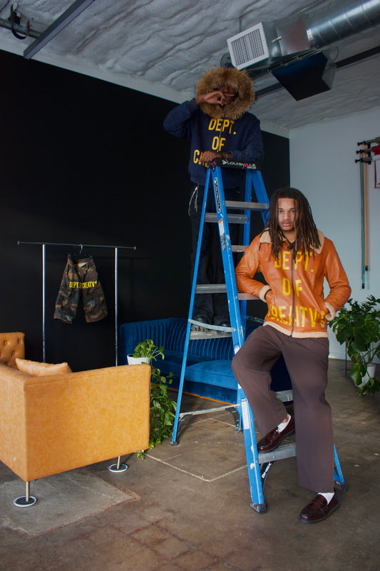 DEPT. OF CREATV’S FUR HOODED FULL ZIP